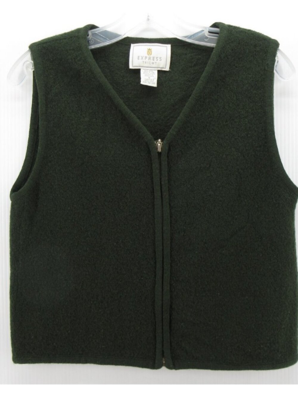 VINTAGE Express Sweater Small Tricot Wool Vest Cardigan Cottagecore